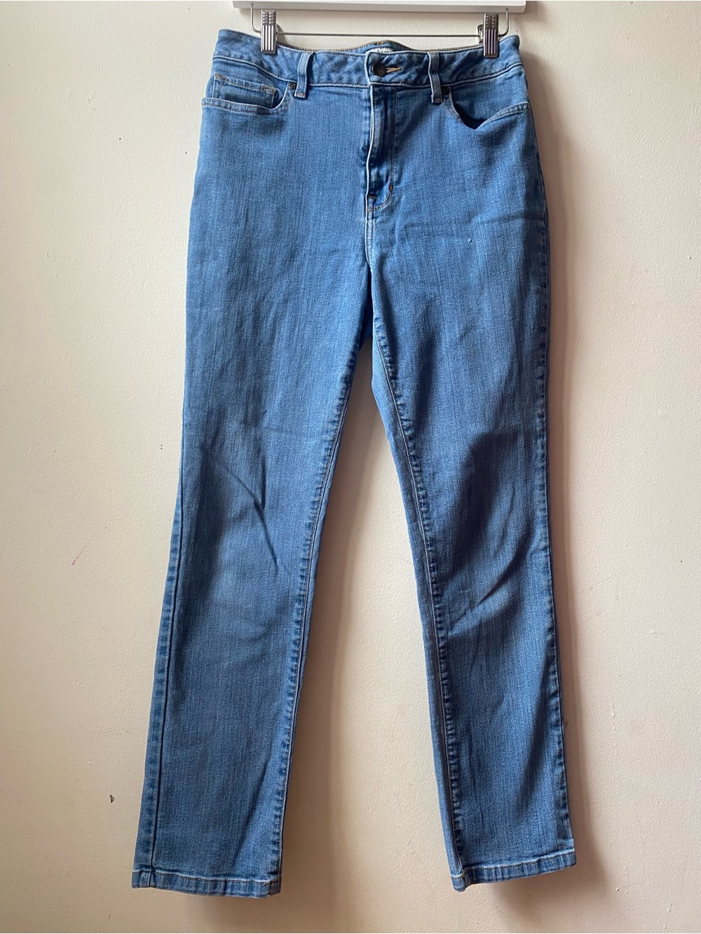 L.L. Bean Women's Straight Leg Jeans in Medium Blue